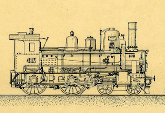 Historische Typenskizze der Botschafter-Lokomotive